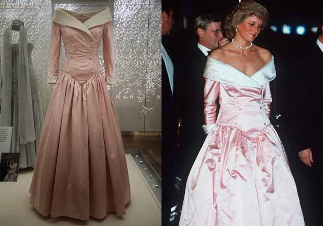 Vestido rosa bebê usado em baile de gala em Berlim em 1987. Vestido rosa bebê usado em baile de gala em Berlim em 1987.