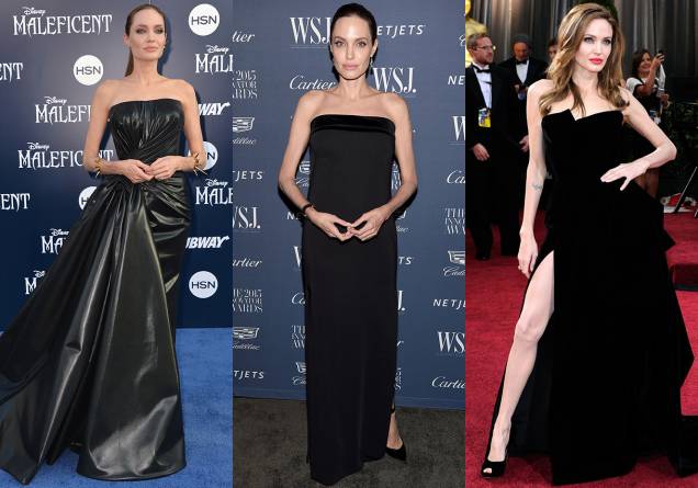 <strong>Angelina Jolie // tomara que caia preto </strong>- dos modelos <em>minimal </em>aos com fendas poderosas, o que vale é ser preto. <strong>Angelina Jolie // tomara que caia preto </strong>- dos modelos <em>minimal </em>aos com fendas poderosas, o que vale é ser preto.