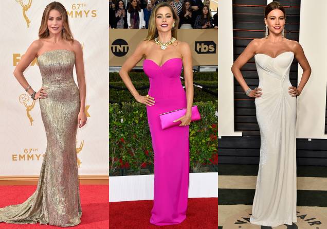 <strong>Sofia Vergara // tomara que caia justo </strong>- sempre sexy, a colombiana não dispensa roupas que desenham sua silhueta. <strong>Sofia Vergara // tomara que caia justo </strong>- sempre sexy, a colombiana não dispensa roupas que desenham sua silhueta.