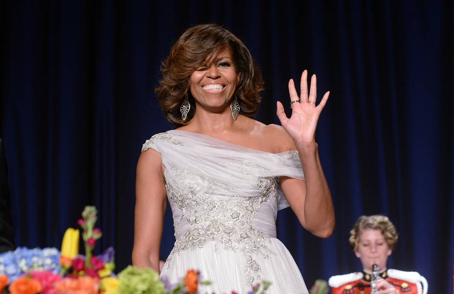 Vestido: Marchesa // Evento: Baile de gala da White House Correspondent's Association // Data: 03.05.14