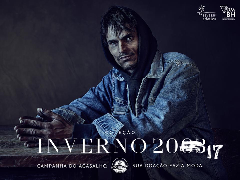 Moradores de rua são modelos de campanha do agasalho em BH