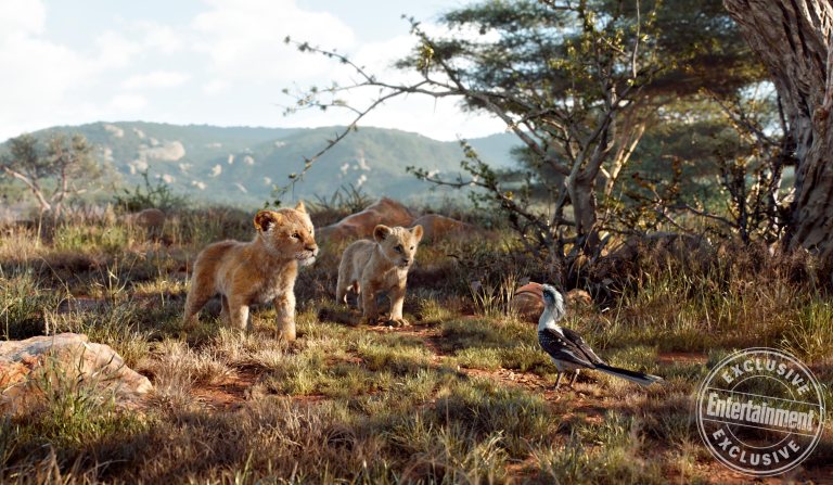 Simba, Nala e Zazu em 'O Rei Leão'