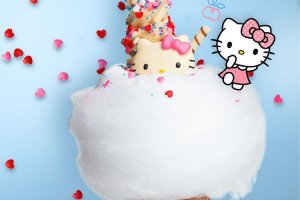 Sorvete de Hello Kitty da Dona Nuvem