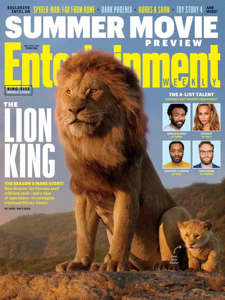 Capa Entertainment Weekly de ‘O Rei Leão’ Capa Entertainment Weekly de 'O Rei Leão'