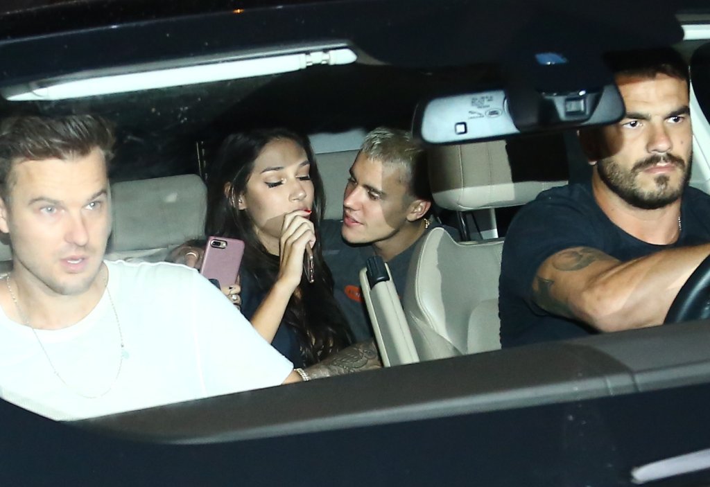 Luciana Chamone e Justin Bieber no after party