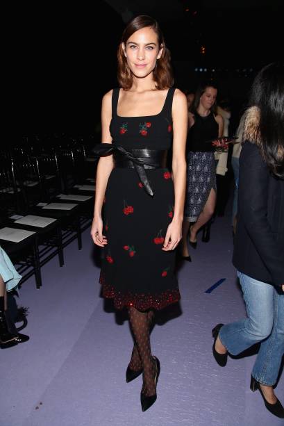 Alexa Chung no desfile de Altuzarra