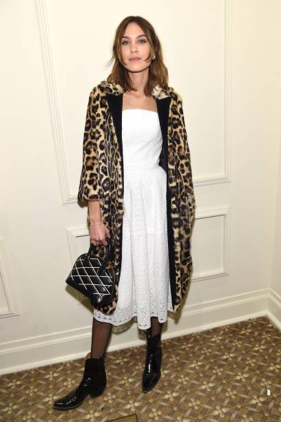 Alexa Chung no desfile de Christian Siriano