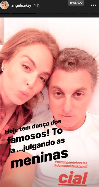 Angélica postando Stories no meio do Domingão do Faustão angelica-danca-dos-famosos-2018-stories-1