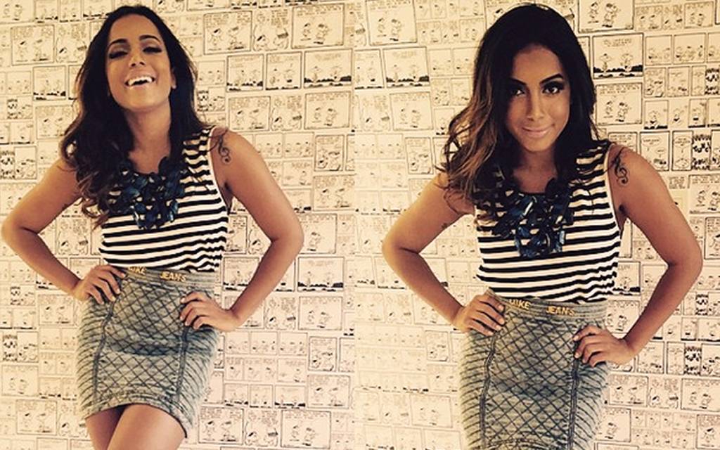 Look de Anitta para o programa Encontro