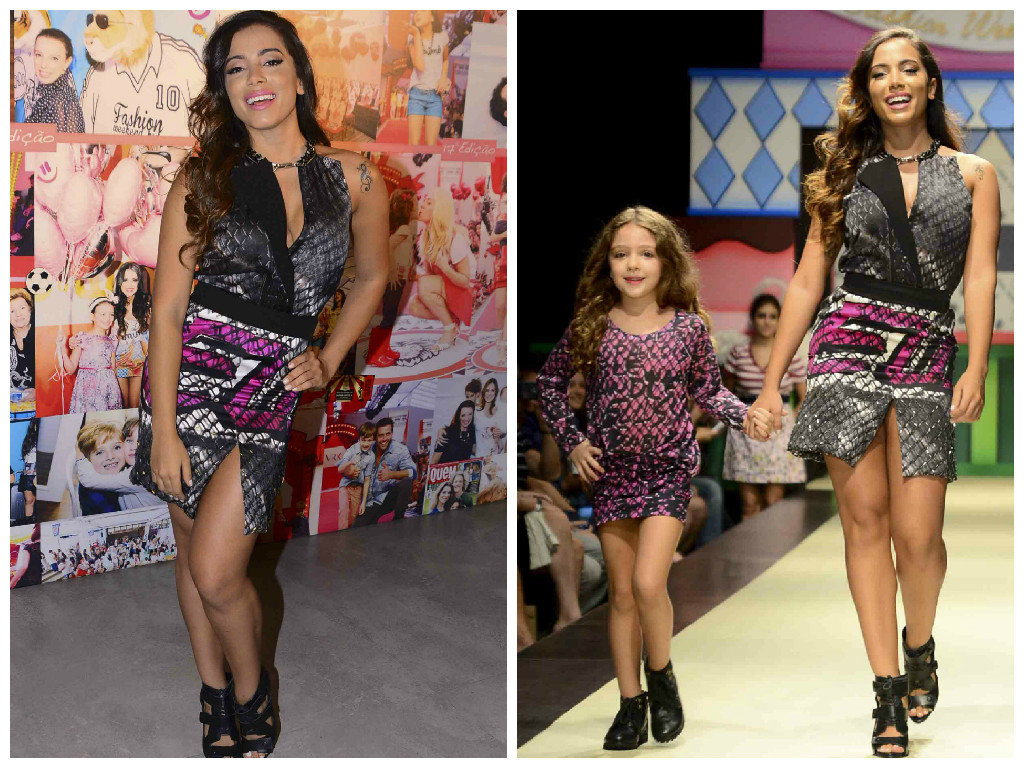 A cantora desfilou pela Ellus no Fashion Week Kids