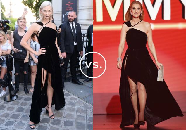 <strong>Karlie Kloss</strong> e <strong>Céline Dion</strong> vestem <strong>Mugler</strong>. Sexy, o vestido preto com fenda profunda e decote de um ombro só não precisa de muitos complementos. Para a modelo, que acaba de aderir aos cabelos platinados, sandálias e clutch discretas e um poderoso batom vinho. Clássica e sempre exuberante, a cantora investiu em joias de peso – brincos e pulseira – para arrematar a produção. <strong>Karlie Kloss</strong> e <strong>Céline Dion</strong> vestem <strong>Mugler</strong>. Sexy, o vestido preto com fenda profunda e decote de um ombro só não precisa de muitos complementos. Para a modelo, que acaba de aderir aos cabelos platinados, sandálias e clutch discretas e um poderoso batom vinho. Clássica e sempre exuberante, a cantora investiu em joias de peso – brincos e pulseira – para arrematar a produção.