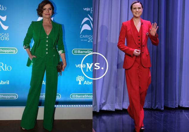 <strong>Débora Bloch</strong> e <strong>Evan Rachel Wood</strong> vestem <strong>Dolce&Gabbana</strong>. O conjunto de alfaiataria da grife italiana caiu na graça das famosas. Básicas, tanto a atriz brasileira quanto a norte-americana optaram por complementos discretos: Débora foi de minaudière e Rachel, de broche. <strong>Débora Bloch</strong> e <strong>Evan Rachel Wood</strong> vestem <strong>Dolce&Gabbana</strong>. O conjunto de alfaiataria da grife italiana caiu na graça das famosas. Básicas, tanto a atriz brasileira quanto a norte-americana optaram por complementos discretos: Débora foi de minaudière e Rachel, de broche.