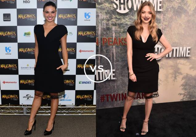 <strong>Isis Valverde</strong> e <strong>Amanda Seyfried</strong> vestem <strong>Versace</strong>. O vestido carrega uma mensagem empoderadora: reparou no bordado 'equality' na barra? Provando a versatilidade do pretinho básico, a brasileira e a norte-americana apostaram em looks de estilos bem diferentes. Clássica, Isis foi de escarpins pretos e make com delineado gatinho e batom rosa; sexy, Amanda investiu em sandálias douradas e caprichou no batom bem escuro. <strong>Isis Valverde</strong> e <strong>Amanda Seyfried</strong> vestem <strong>Versace</strong>. O vestido carrega uma mensagem empoderadora: reparou no bordado 'equality' na barra? Provando a versatilidade do pretinho básico, a brasileira e a norte-americana apostaram em looks de estilos bem diferentes. Clássica, Isis foi de escarpins pretos e make com delineado gatinho e batom rosa; sexy, Amanda investiu em sandálias douradas e caprichou no batom bem escuro.