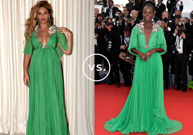 <strong>Beyoncé</strong> e <strong>Lupita Nyong'o</strong> vestem<strong> Gucci</strong>. A mamãe de gêmeos elegeu o vestido vibrante para uma première do filme <em>A Bela e a Fera</em> - quase uma mulher comum, não é mesmo? - e elevou a potência sexy do modelo com cabelos soltos e maxibrincos. Já Lupita desfilou o longo com bordados nos ombros e na cintura durante o Festival de Cinema de Cannes. Fashionista, a atriz apostou em batom metalizado e coque volumoso para arrematar. <strong>Beyoncé</strong> e <strong>Lupita Nyong'o</strong> vestem<strong> Gucci</strong>. A mamãe de gêmeos elegeu o vestido vibrante para uma première do filme <em>A Bela e a Fera</em> - quase uma mulher comum, não é mesmo? - e elevou a potência sexy do modelo com cabelos soltos e maxibrincos. Já Lupita desfilou o longo com bordados nos ombros e na cintura durante o Festival de Cinema de Cannes. Fashionista, a atriz apostou em batom metalizado e coque volumoso para arrematar.