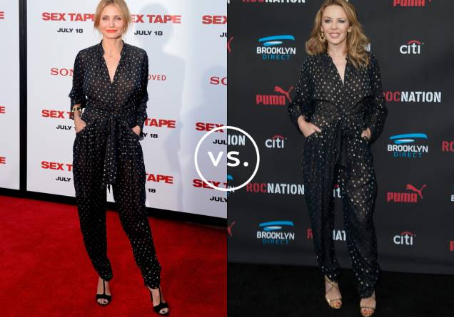<strong>Cameron Diaz</strong> e <strong>Kylie Minogue</strong> vestem <strong>Stella McCartney</strong>. A peça da estilista britânica une duas grandes tendências do momento: o macacão e a estampa de poás, que ganha dose extra de frescor por causa do metalizado. Soltinho, o modelo, apesar da cor escura, pode ser usado até mesmo no verão. <strong>Cameron Diaz</strong> e <strong>Kylie Minogue</strong> vestem <strong>Stella McCartney</strong>. A peça da estilista britânica une duas grandes tendências do momento: o macacão e a estampa de poás, que ganha dose extra de frescor por causa do metalizado. Soltinho, o modelo, apesar da cor escura, pode ser usado até mesmo no verão.