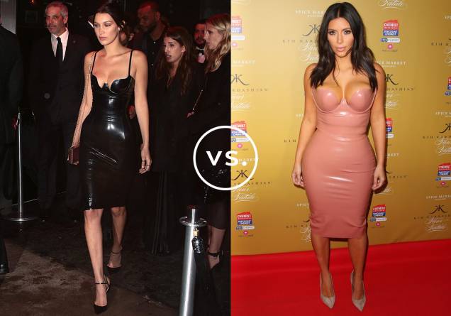 <strong>Bella Hadid</strong> e <strong>Kim Kardashian</strong> vestem <strong>Bespoke</strong>. Feito inteiramente em látex, o modelo de comprimento mídi deixa a silhueta em evidência. A top desfilou a versão preta do vestido em uma after party do baile do Met. Já a socialite e empresária apostou na cor salmão para evento na Austrália em 2014. <strong>Bella Hadid</strong> e <strong>Kim Kardashian</strong> vestem <strong>Bespoke</strong>. Feito inteiramente em látex, o modelo de comprimento mídi deixa a silhueta em evidência. A top desfilou a versão preta do vestido em uma after party do baile do Met. Já a socialite e empresária apostou na cor salmão para evento na Austrália em 2014.