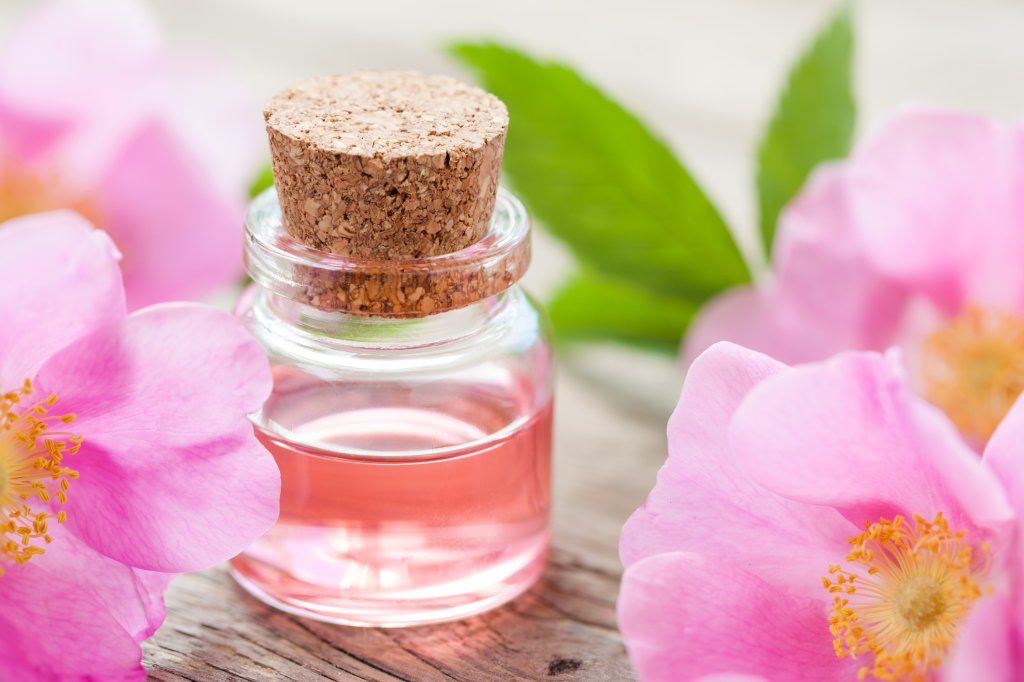 Benefícios dos óleos essenciais para a pele. O de rosa mosqueta é um dos mais conhecidos