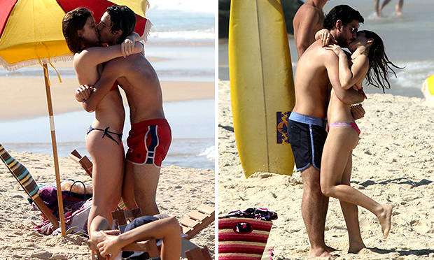 Dia de praia! Casais de Boogie Oogie trocam beijos no Leblon