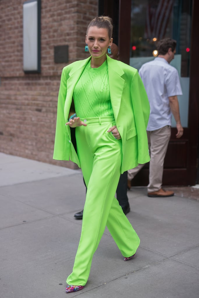 Blake Lively blake-lively-green-versace-suit
