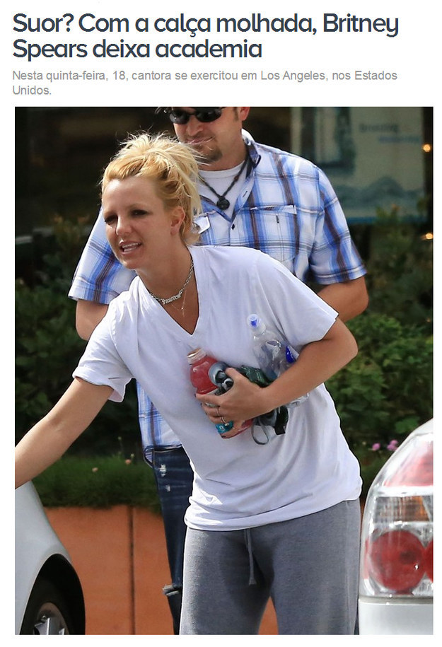 Reprodução Britney Spears saindo da academia