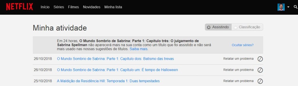 Netflix (Minha Atividade) Netflix (Minha Atividade)
