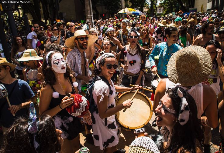 Imagem feita durante o bloco Mamá na Vaca - um dos mais famosos do Carnaval de Belo Horizonte