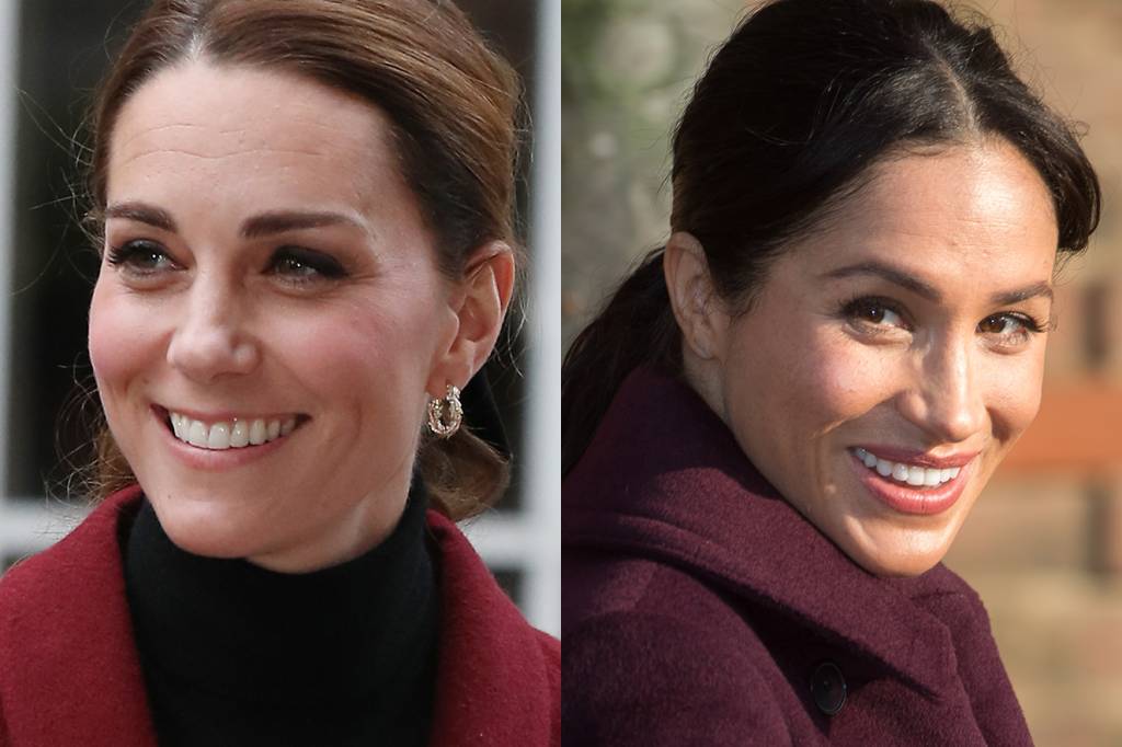 Meghan Markle e Kate Middleton aparecem com looks gêmeos NO MESMO dia