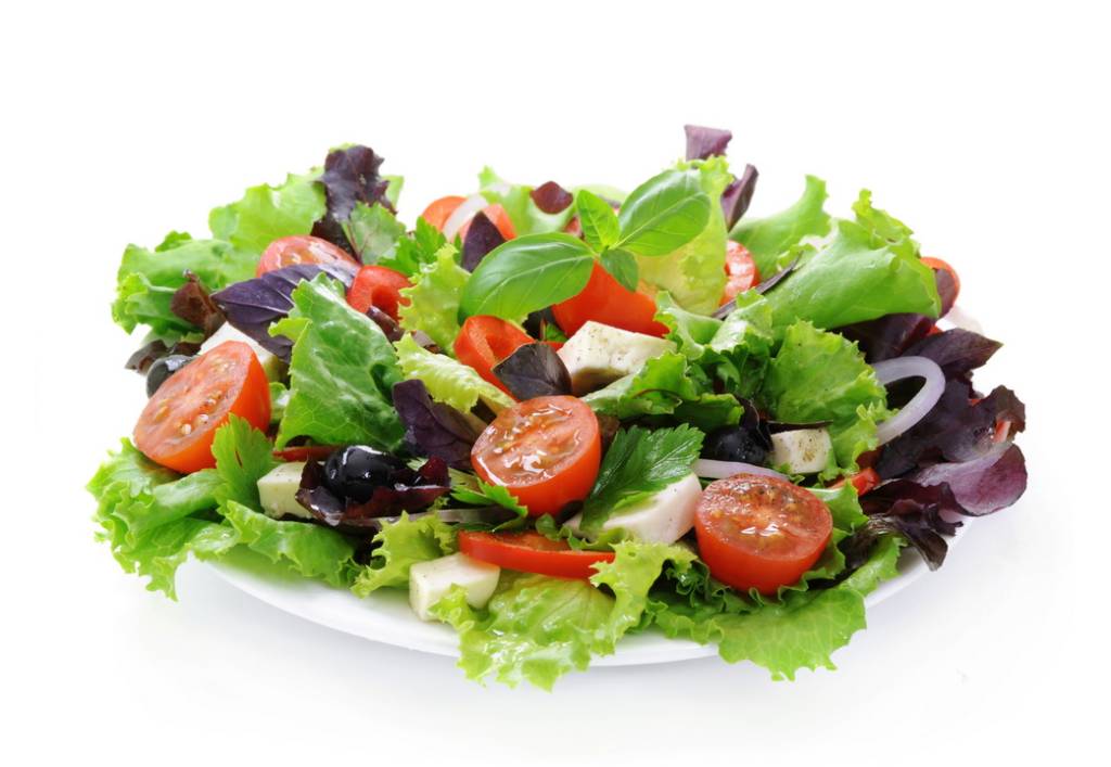 Fresh green salad.