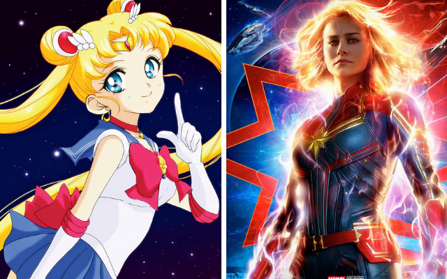 Sailor Moon e Capitã Marvel