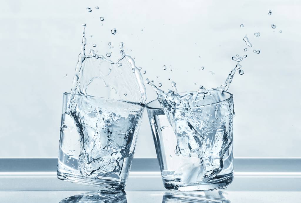 Two glasses.