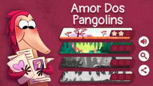 Dia dos namorados doodle google pangolim