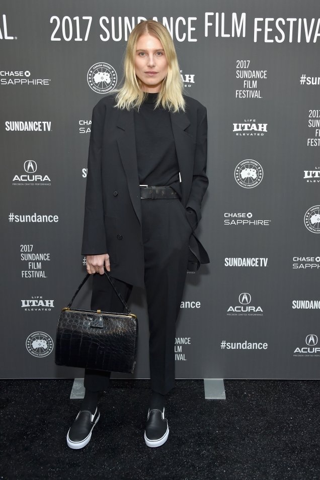<strong>Dree Hemingway</strong> veste <strong>Second Layer</strong>.