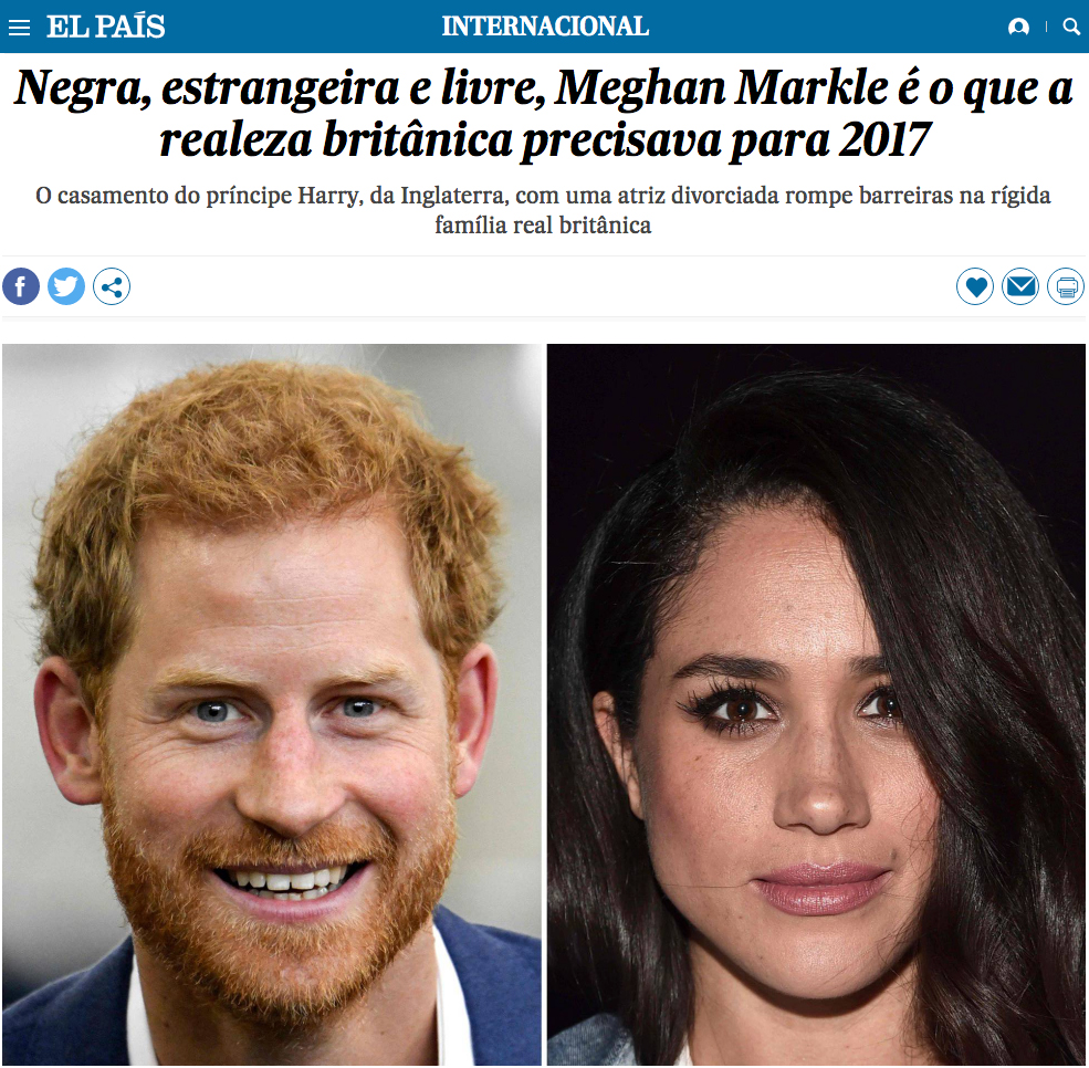 Meghan e Harry no El País