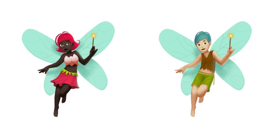 emoji de fada e fado