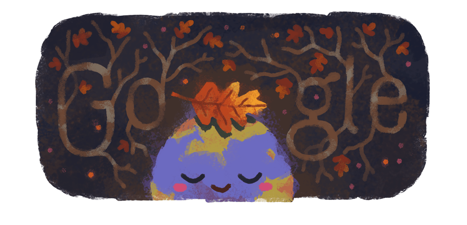 equinocio de outono doodle do google