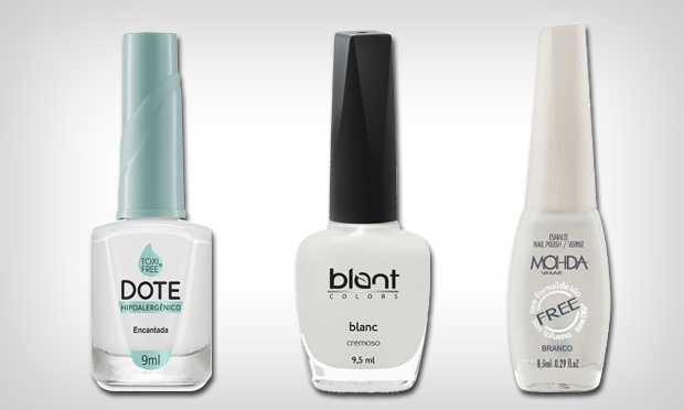 O esmalte branco está com tudo! O esmalte branco está com tudo!