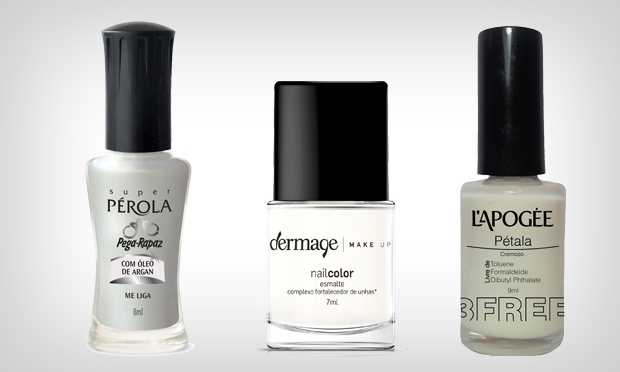 O esmalte branco está com tudo! O esmalte branco está com tudo!