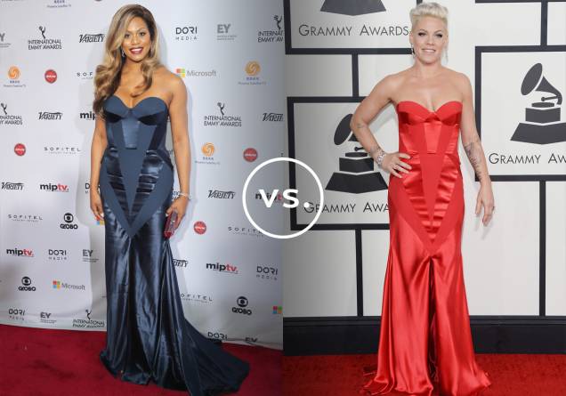 <strong>Laverne Cox</strong> e<strong> Pink</strong> vestem<strong> Johanna Johnson</strong>. Atriz e cantora arremataram o vestido com acessórios discretos e maquiagem poderosa. <strong>Laverne Cox</strong> e<strong> Pink</strong> vestem<strong> Johanna Johnson</strong>. Atriz e cantora arremataram o vestido com acessórios discretos e maquiagem poderosa.
