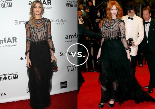 <strong>Ana Beatriz Barros</strong> e <strong>Christina Hendricks </strong>vestem <strong>Alberta Ferretti</strong>. O vestido com a parte de cima bordada é o protagonista do look das duas. Para ele brilhar sozinho, elas optaram por complementos discretos. <strong>Ana Beatriz Barros</strong> e <strong>Christina Hendricks </strong>vestem <strong>Alberta Ferretti</strong>. O vestido com a parte de cima bordada é o protagonista do look das duas. Para ele brilhar sozinho, elas optaram por complementos discretos.