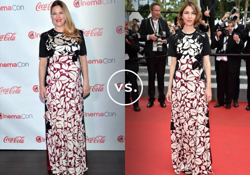 <strong>Drew Barrymore</strong> e <strong>Sofia Coppola</strong> vestem <strong>Marc Jacobs</strong>. O longo estampado mostra sua versatilidade: Drew estava grávida na época em que usou a peça. <strong>Drew Barrymore</strong> e <strong>Sofia Coppola</strong> vestem <strong>Marc Jacobs</strong>. O longo estampado mostra sua versatilidade: Drew estava grávida na época em que usou a peça.