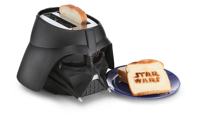 <b>Torradeira Darth Vader</b>

Ela faz torradas Star Wars e ainda enfeita a cozinha com o design moderno e inconfundível do capacete de Darth Vader. <b>R$ 499 (Mercado Livre)</b>