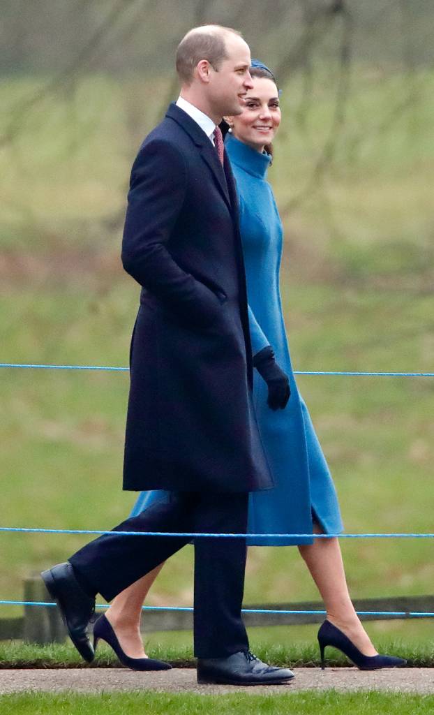 Kate Middleton e Príncipe William The Royal Family Attend Church At Sandringham