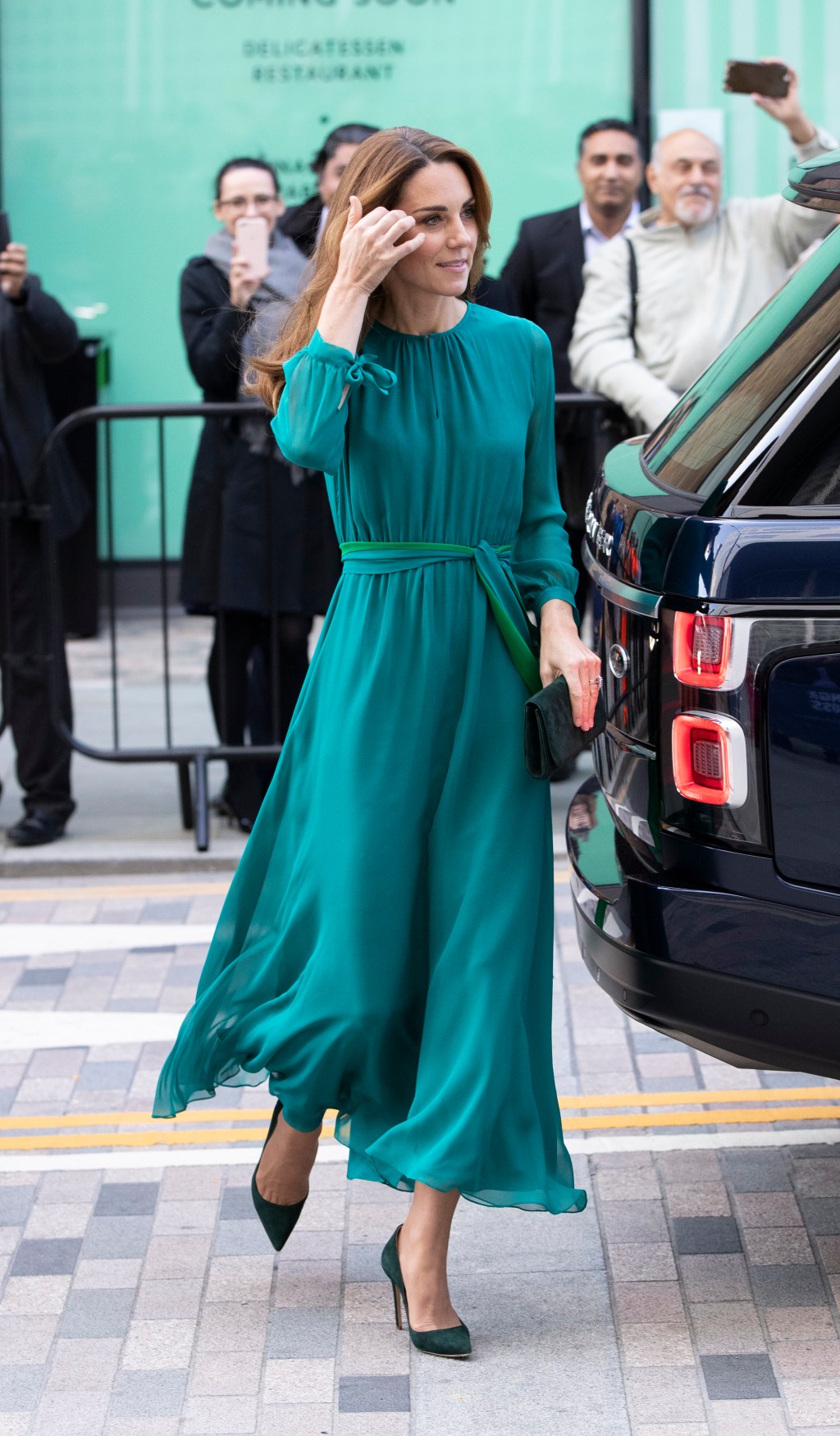 Kate Middleton Vestido Verde Azulado