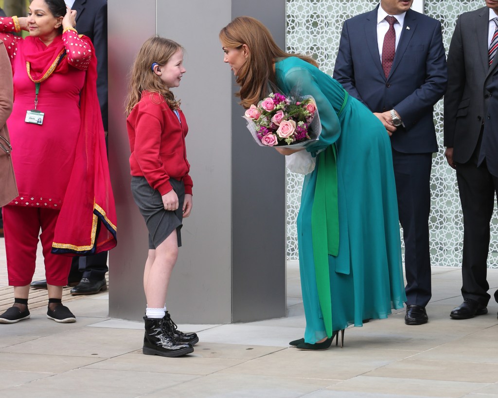 Kate Middleton Vestido Verde Azulado