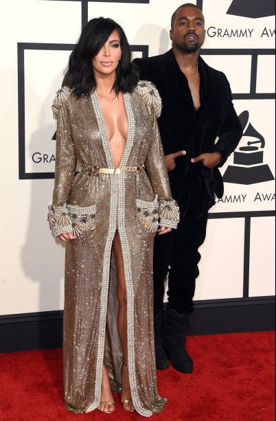 <span>Kimye (amamos nomezinhos de casal!) saíram para arrasar no Grammy Awards de 2015.</span>