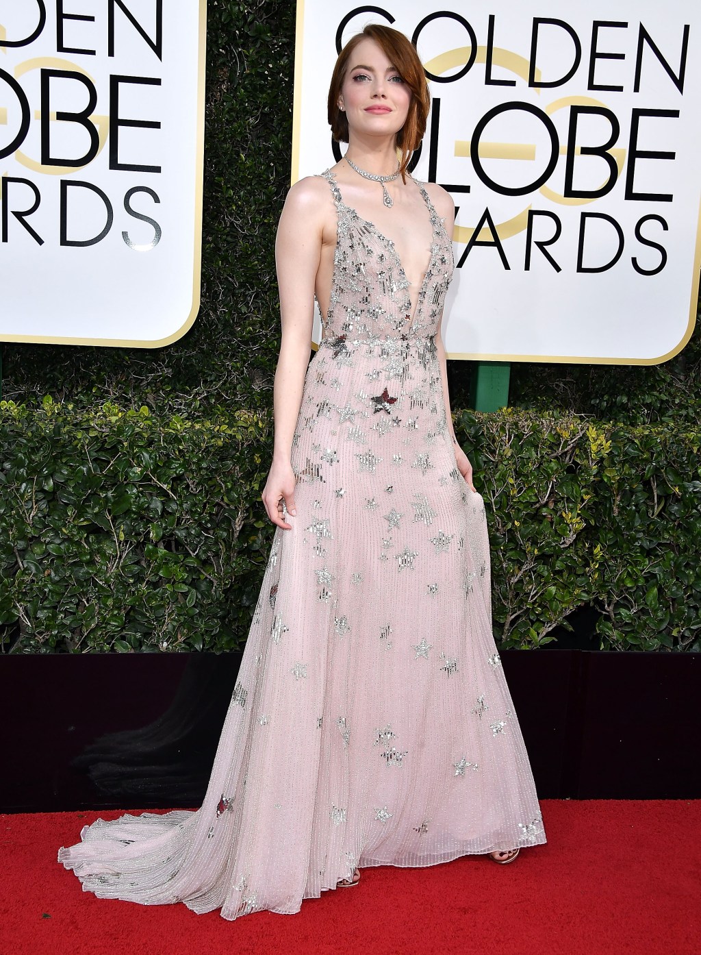 Emma Stone Globo de Ouro Melhores Vestidos