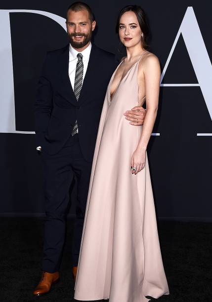 <strong>Jamie Dornan</strong> e <strong>Dakota Johnson</strong> em Los Angeles.