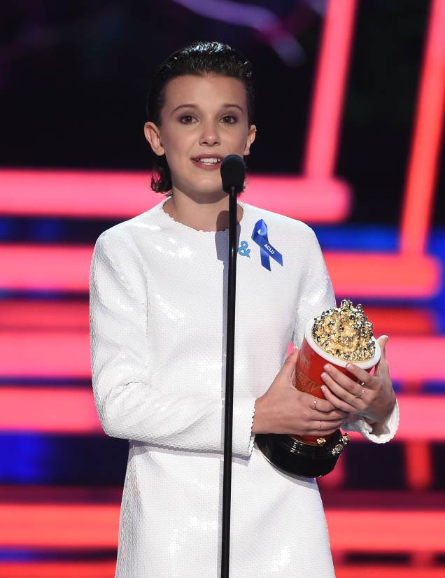 Millie Bobby Brown, melhor atriz por 'Stranger Things' Millie Bobby Brown, melhor atriz por 'Stranger Things'