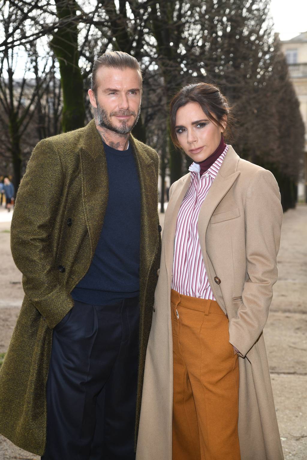 Victoria e David Beckham Louis Vuitton : Front Row – Paris Fashion Week – Menswear F/W 2018-2019