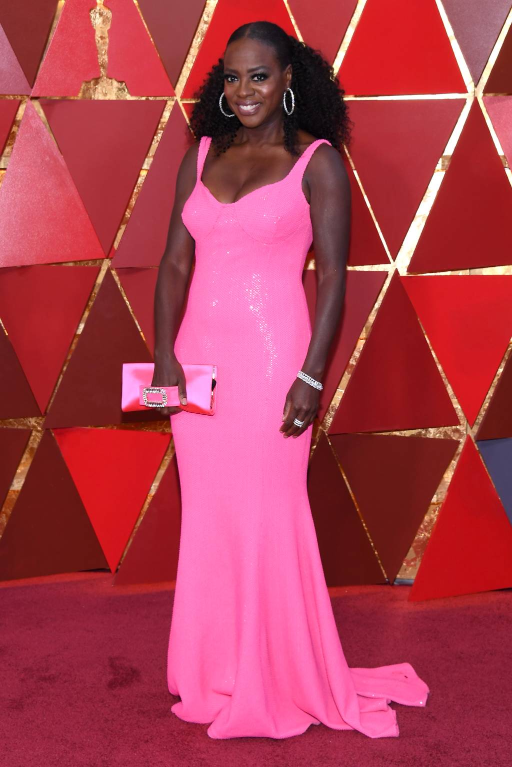 Vestidos de festa cor-de-rosa 90th Annual Academy Awards – Arrivals